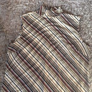 Brown striped mini dress